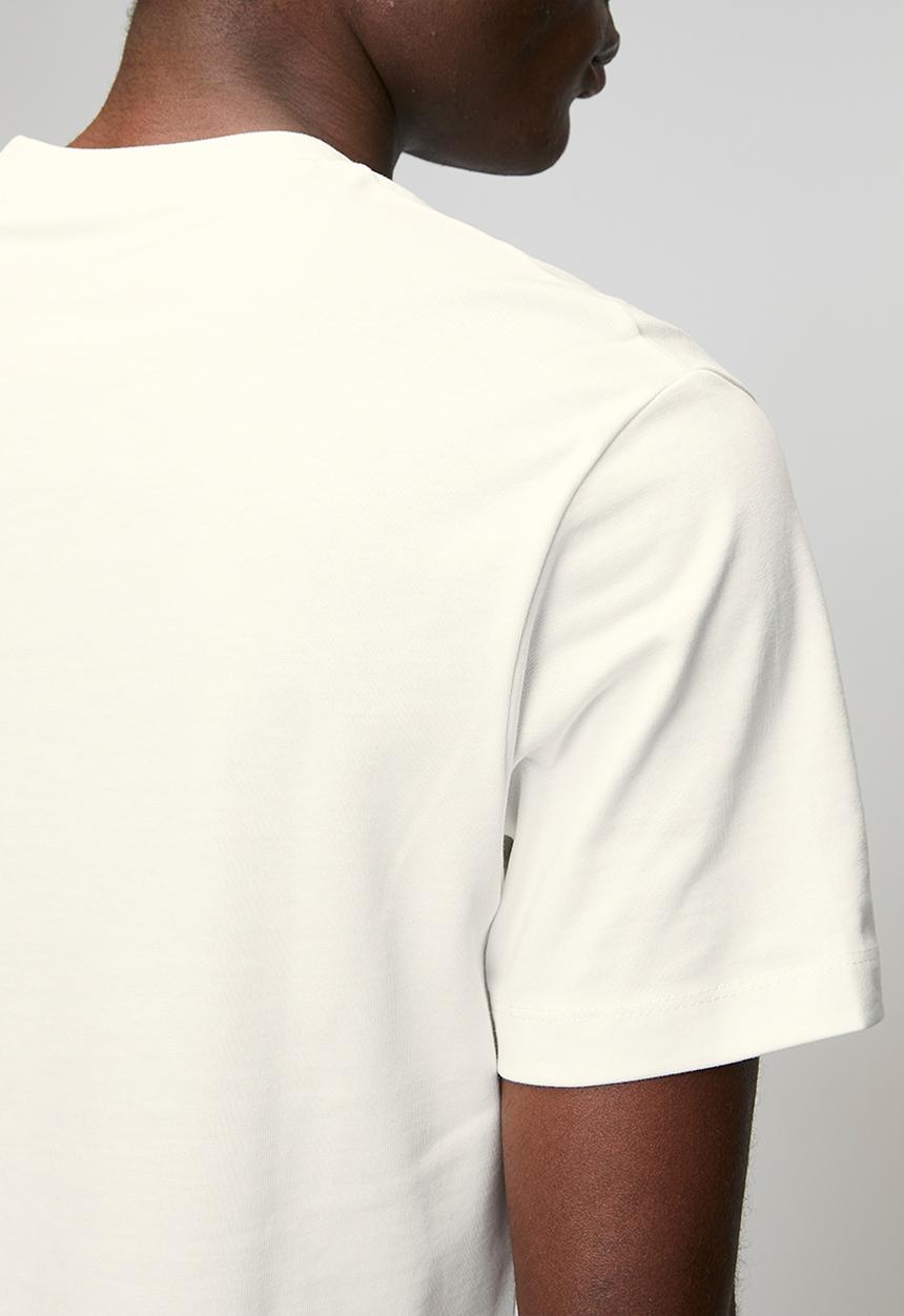 Replay - Jersey T-shirt with Lettering Embroidery - Natural White