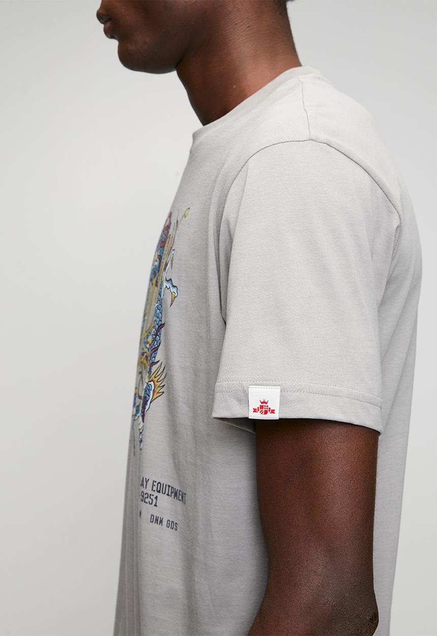 Replay - Dragon-print jersey T-shirt - silver