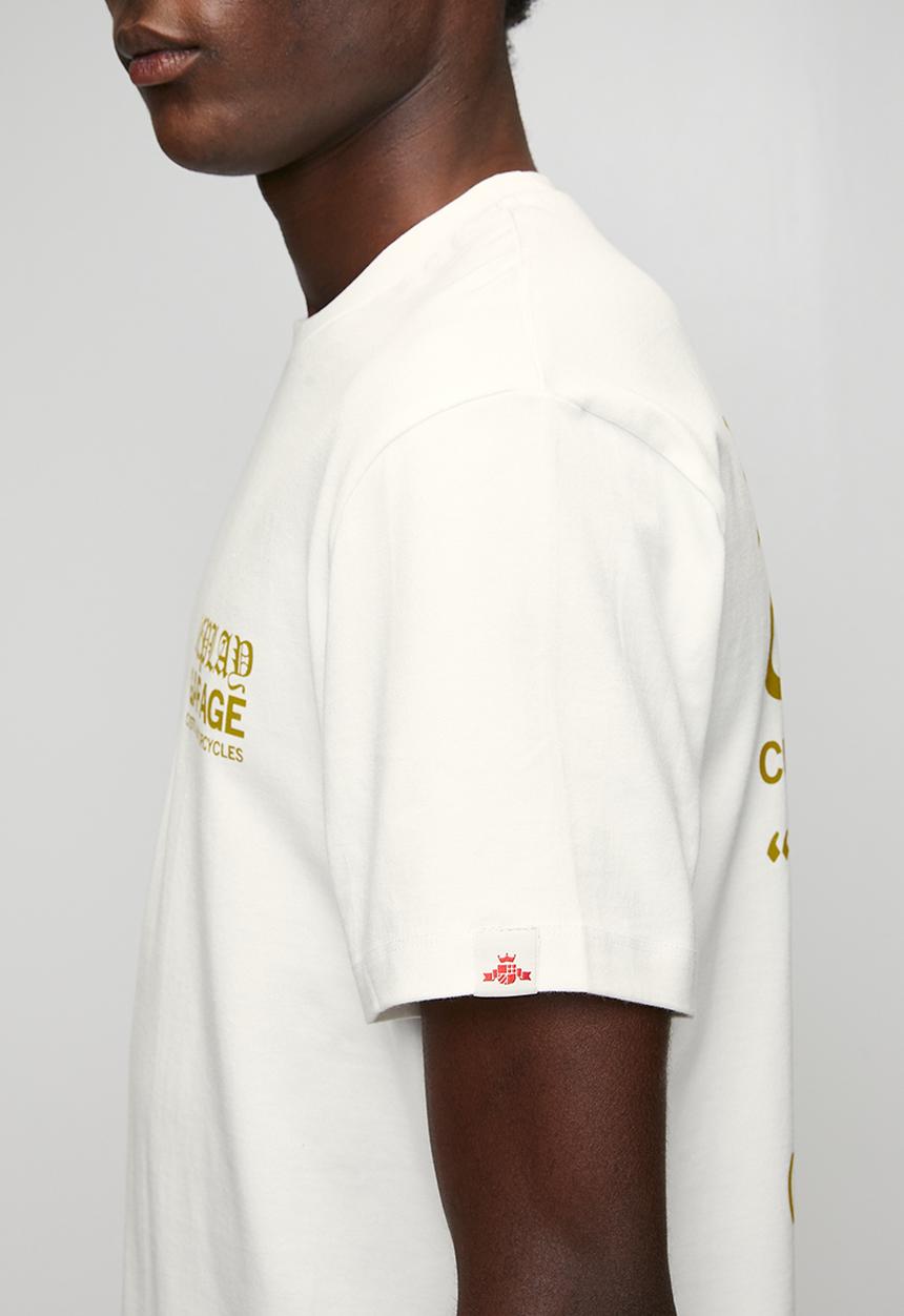 Replay - T-shirt with lettering - natural white