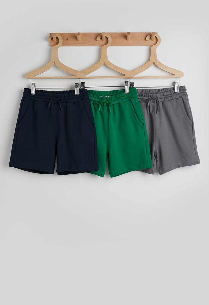 Cotton On - Multi Pack Henry Short Three Pack - Navy/Steel/Deep Mint