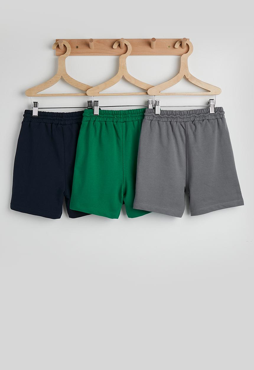 Cotton On - Multi Pack Henry Short Three Pack - Navy/Steel/Deep Mint