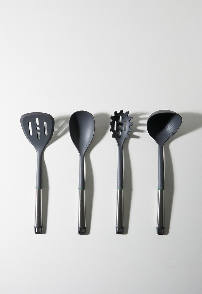 Excellent Houseware - Kitchen utensil set of 4 - charcoal