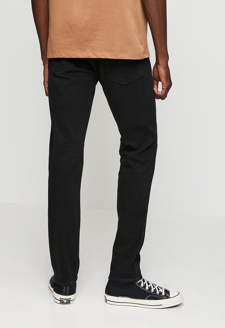 Replay - Hyperflex Black Stretch Anbass Slim-Fit Jeans - Black