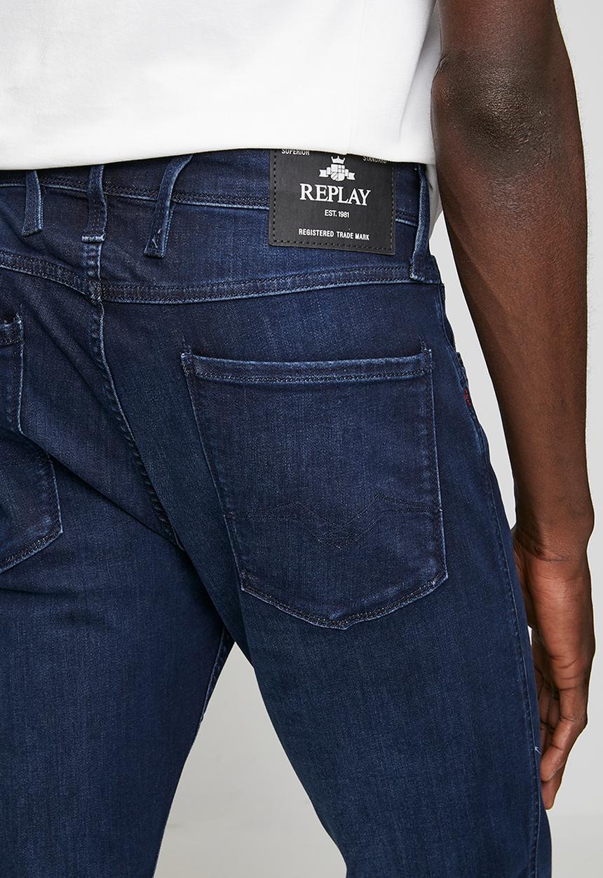 Replay - Hyperflex anbass slim fit jeans - dark blue