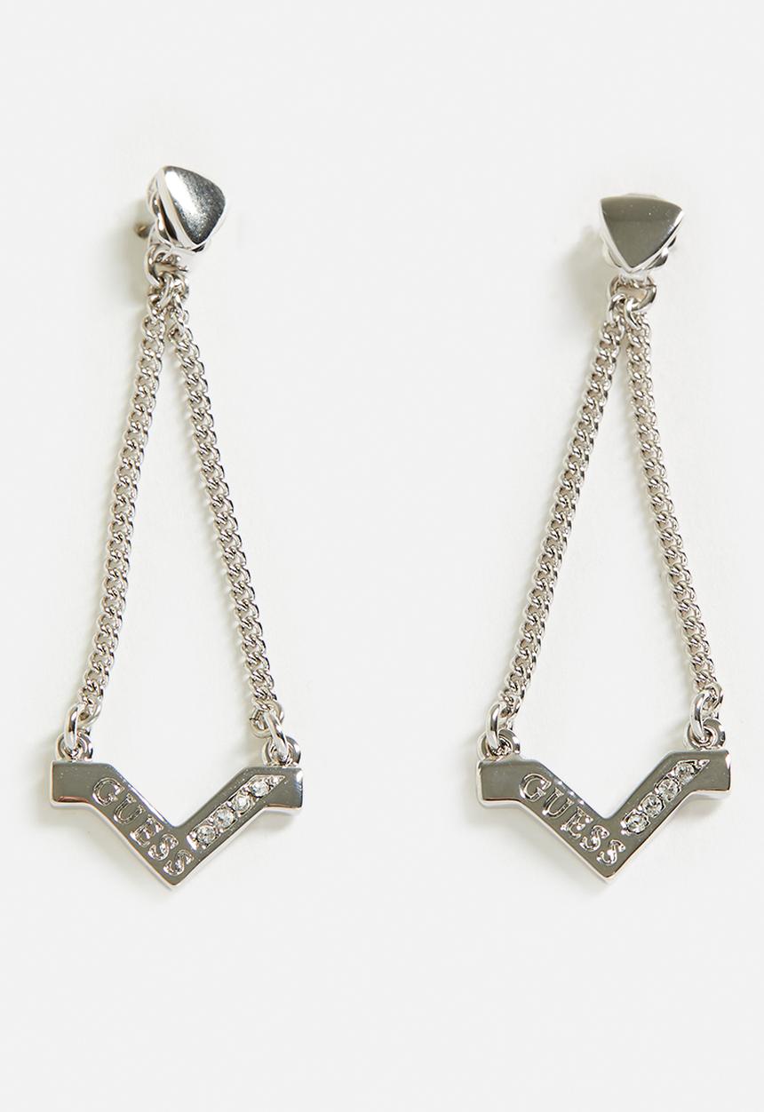 GUESS - Triometric Guess Vstyle Earring - Silver