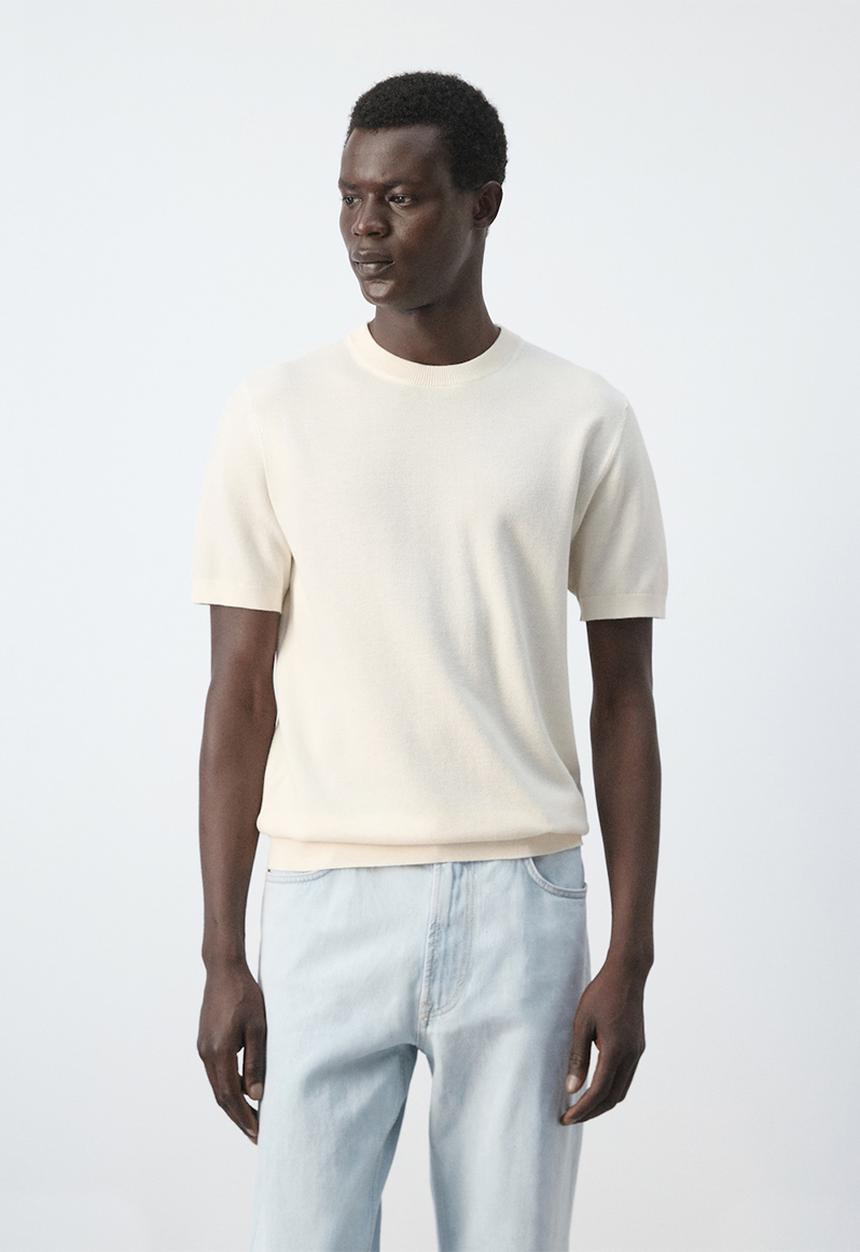 MANGO - T-Shirt Andrew - Light Beige
