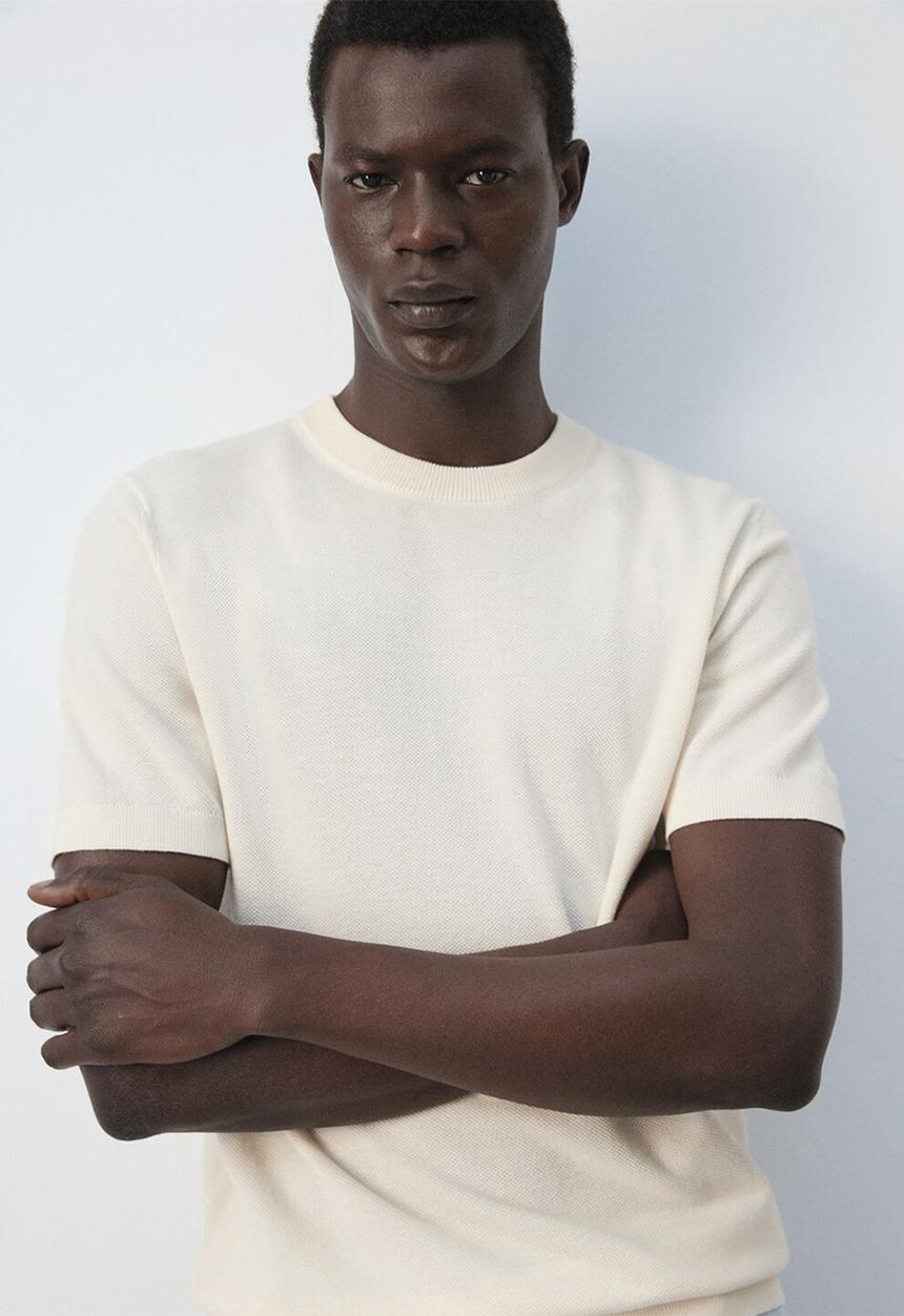 MANGO - T-Shirt Andrew - Light Beige