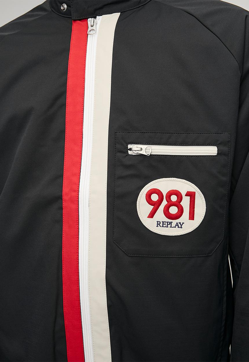 Replay - Jacket with contrasting details - black