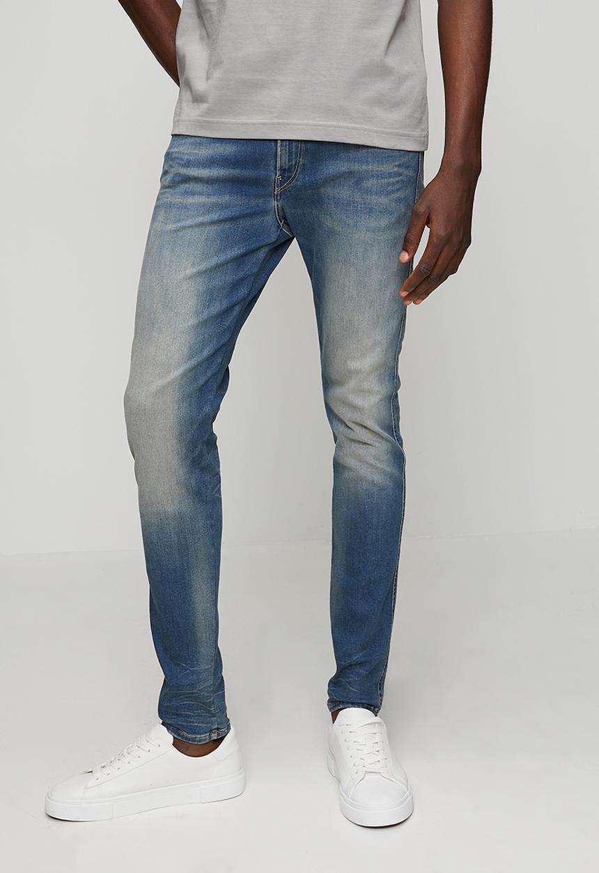 Replay - Hyperflex Stretch Anbass Slim-Fit Jeans - Medium Blue