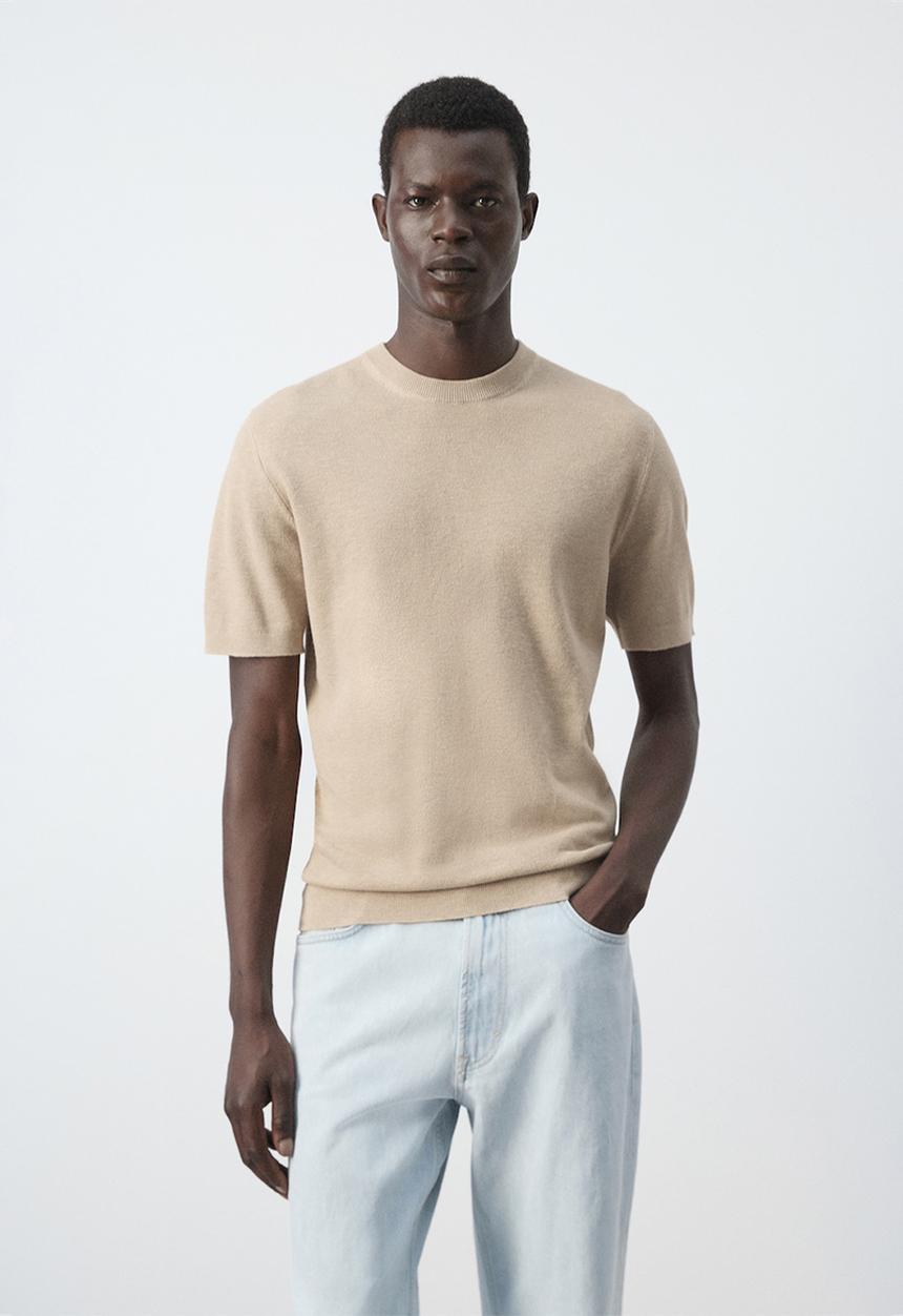 MANGO - T-Shirt Andrew - Beige
