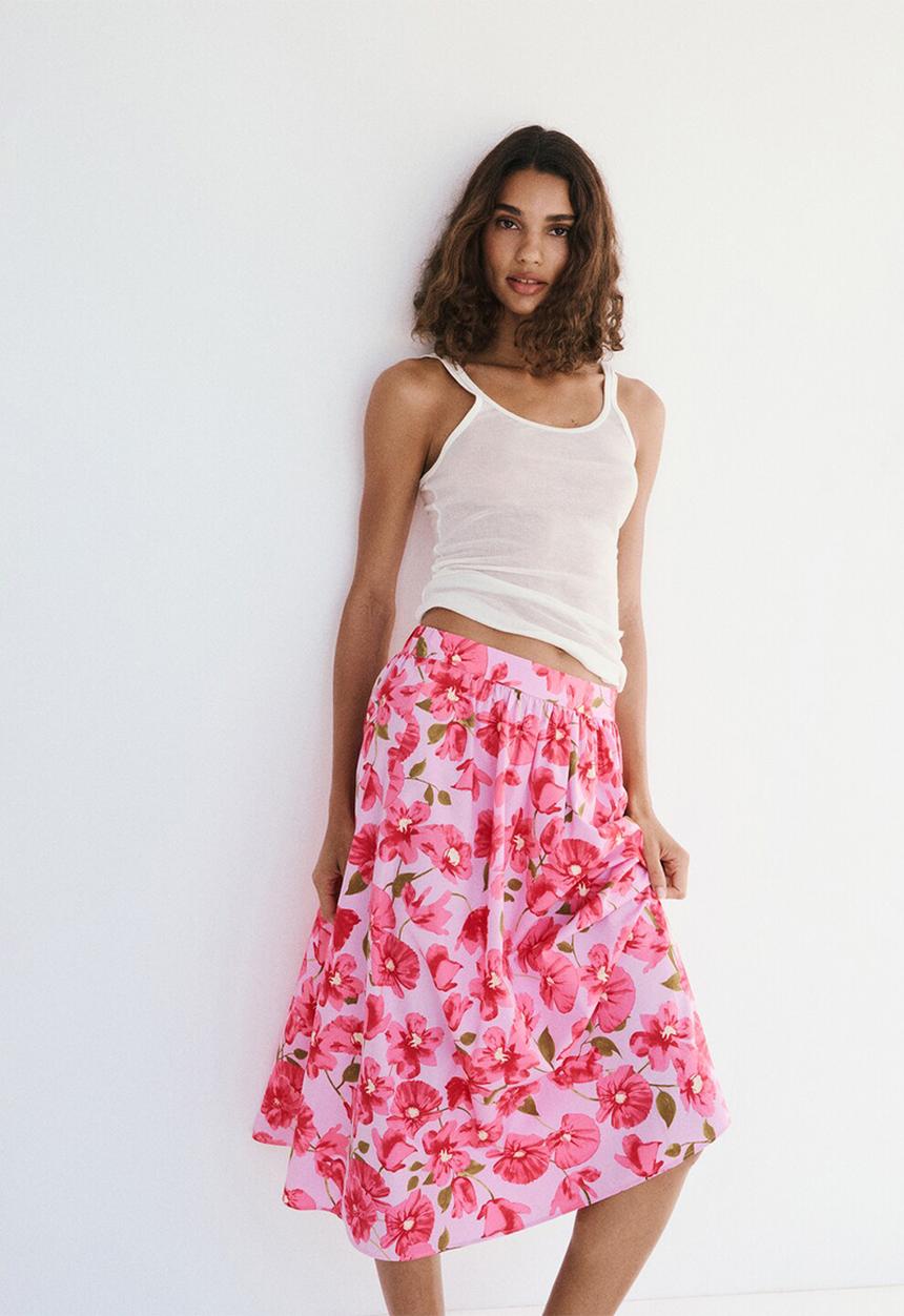 MANGO - Skirt castle - pink