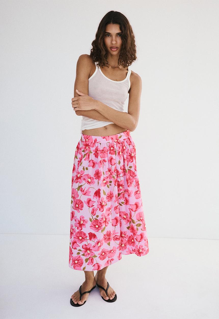 MANGO - Skirt castle - pink