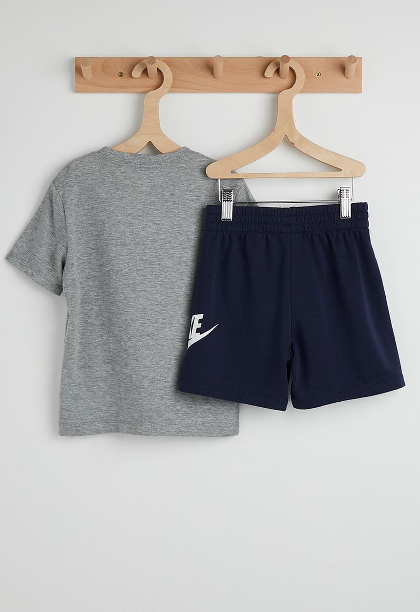 Nike - Nkn Club Tee & Short Set - Midnight Navy/Dk Grey Heather
