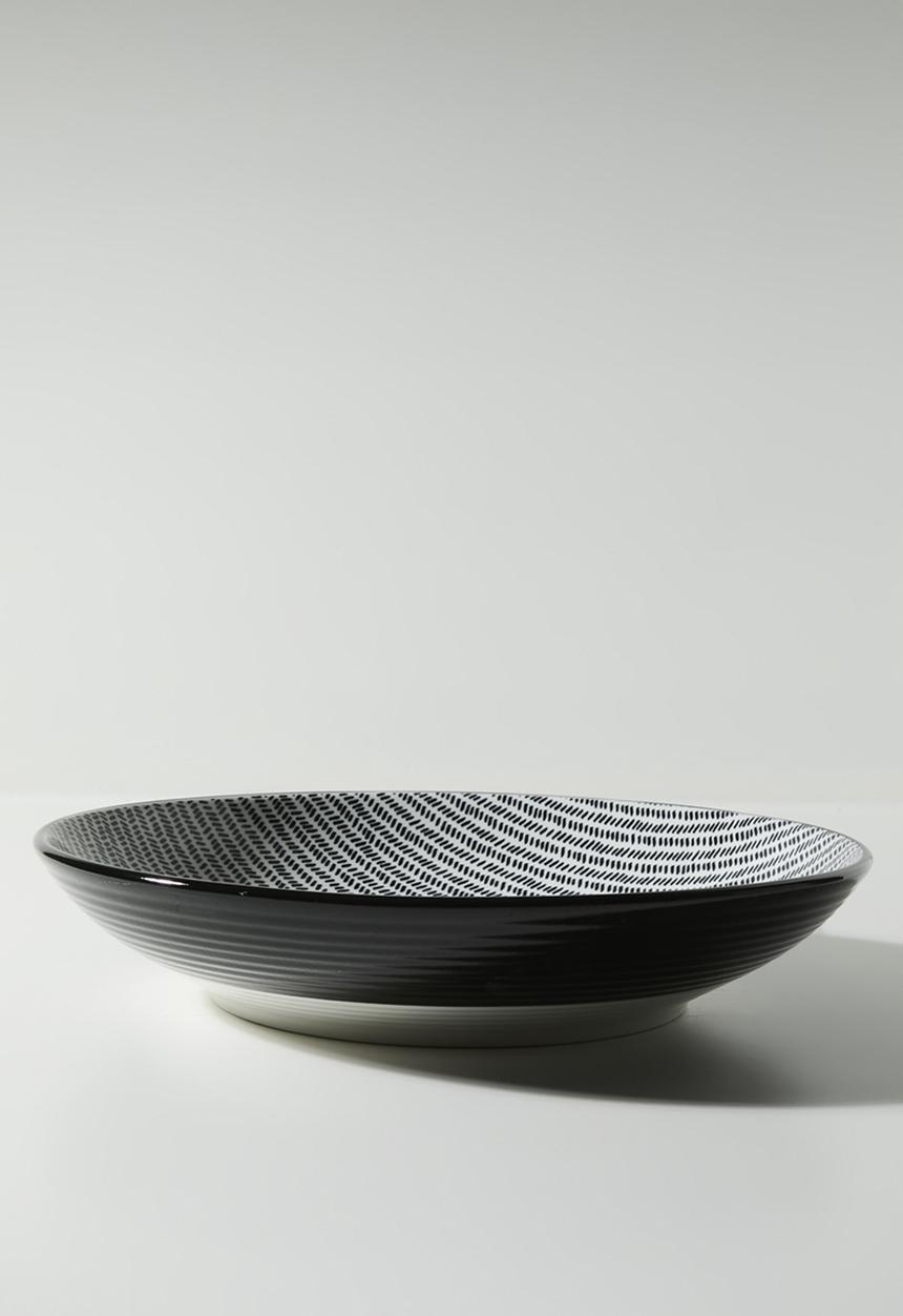 Excellent Houseware - Printed serving bowl - Grey