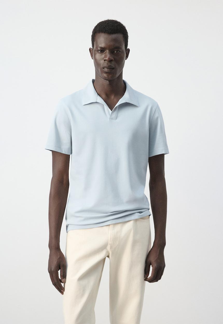 MANGO - Poloshirt Taga - Sky Blue