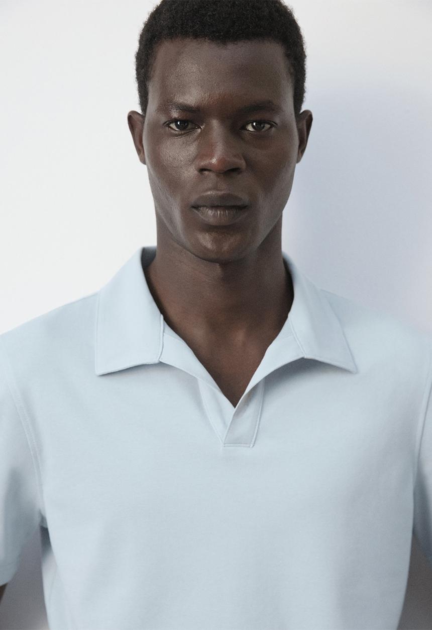 MANGO - Poloshirt Taga - Sky Blue