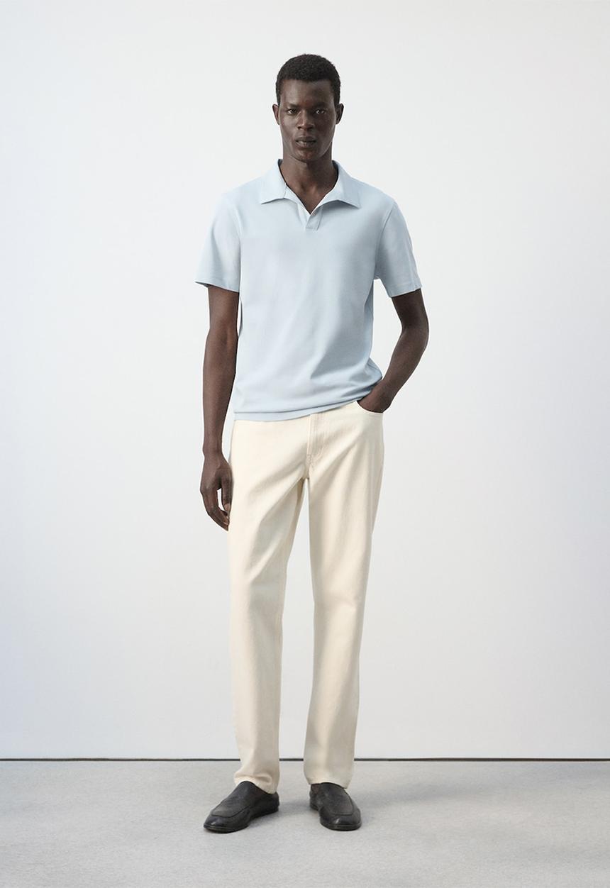 MANGO - Poloshirt Taga - Sky Blue