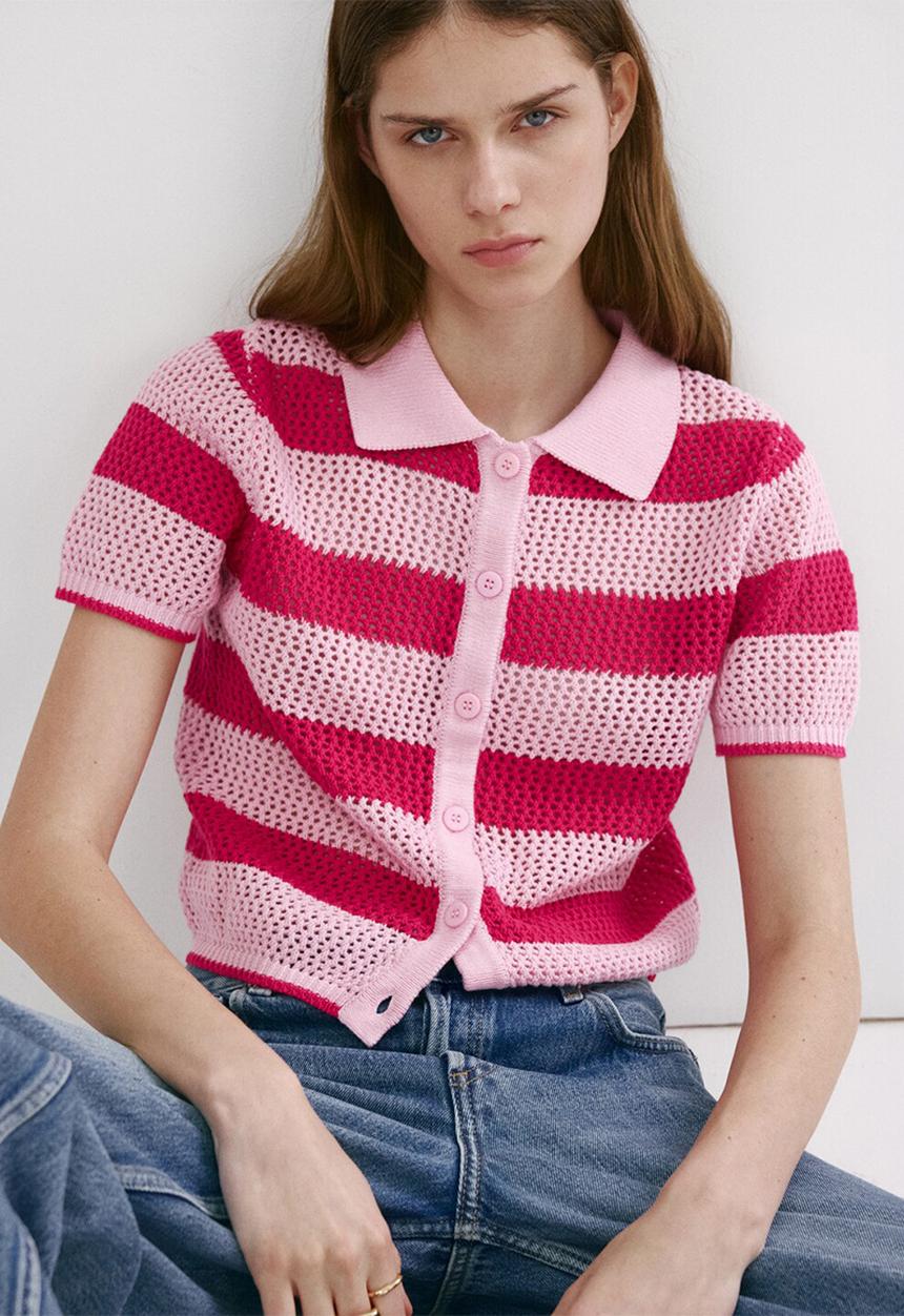 MANGO - Cardigan babilon - pink