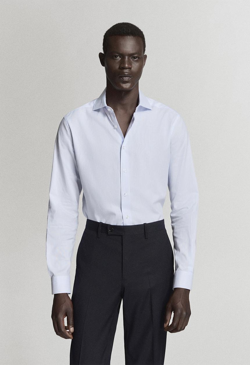MANGO - Shirt Cadaques - Sky-Blue