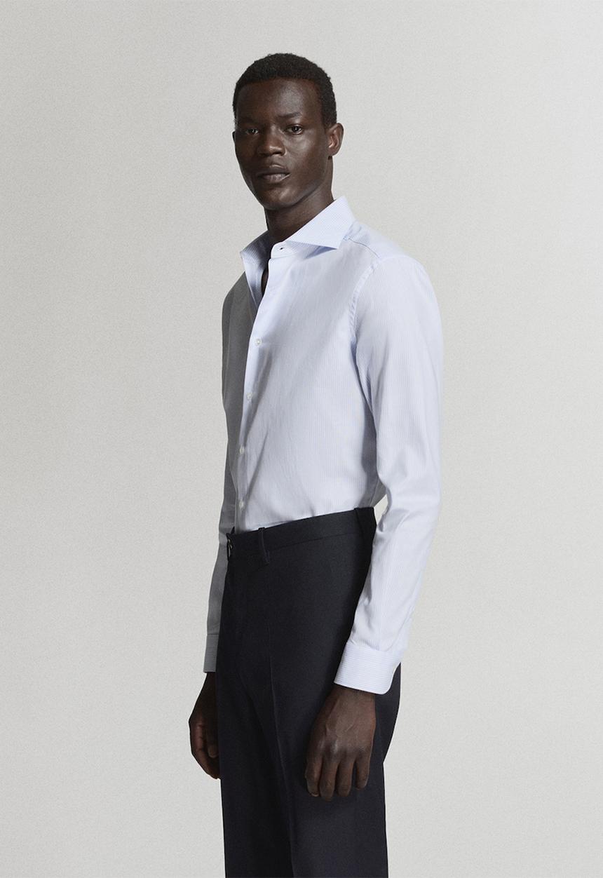 MANGO - Shirt Cadaques - Sky-Blue