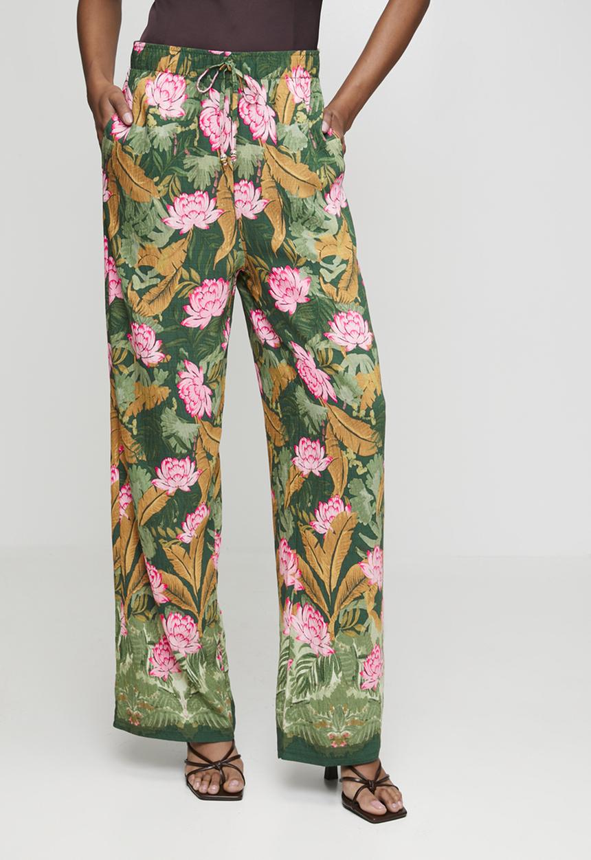 New Look - St joni palm goya wl trouser - multi
