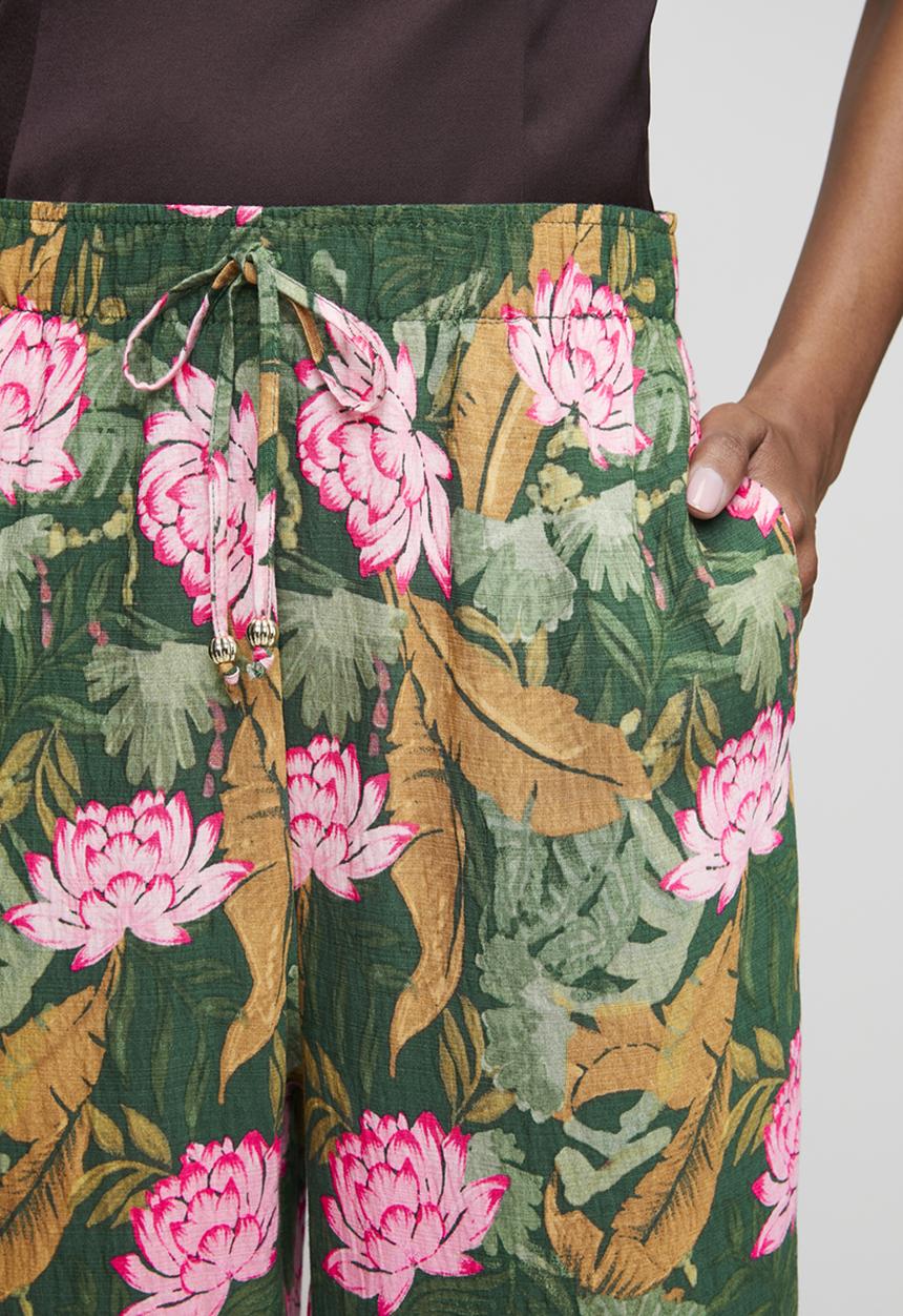 New Look - St joni palm goya wl trouser - multi
