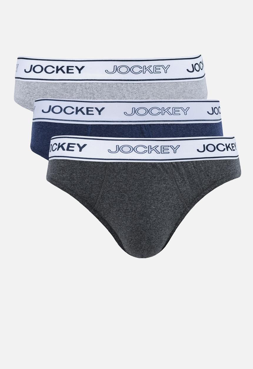 Jockey - 3 Pack Jockey Mens Monocrome Digi Elastic Recycled Poly Cotton - Multi