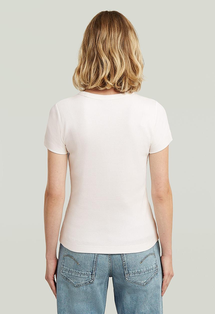 G-STAR - Slim rib t wmn - milk