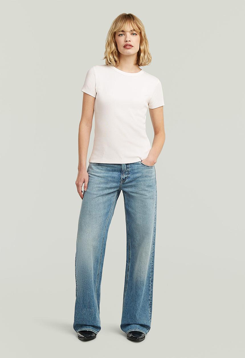 G-STAR - Slim rib t wmn - milk