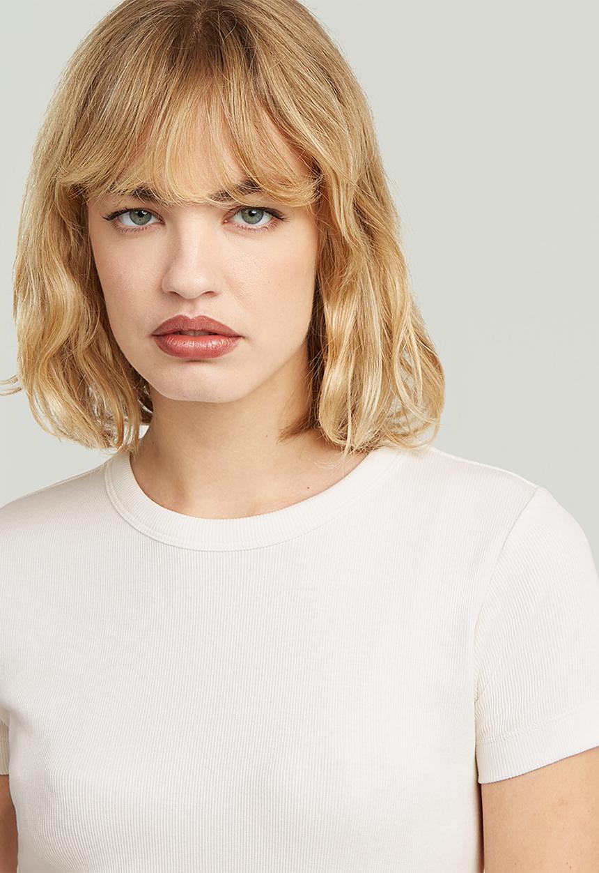 G-STAR - Slim rib t wmn - milk