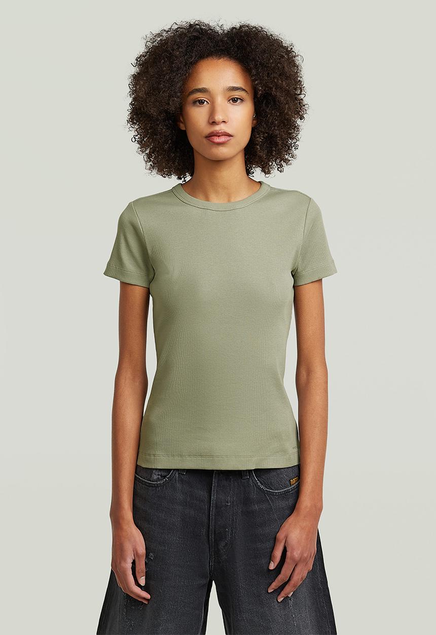 G-STAR - Slim rib t wmn - lt orphus