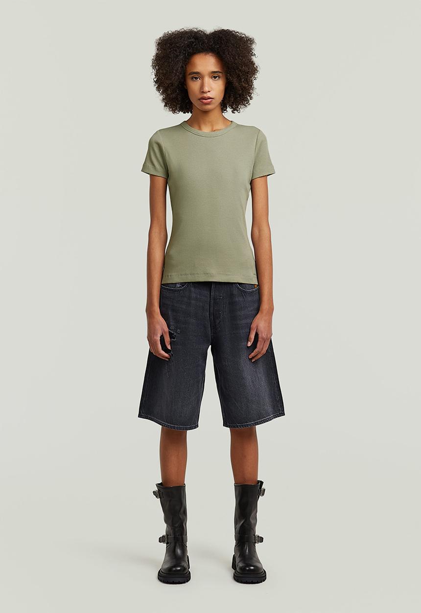 G-STAR - Slim rib t wmn - lt orphus
