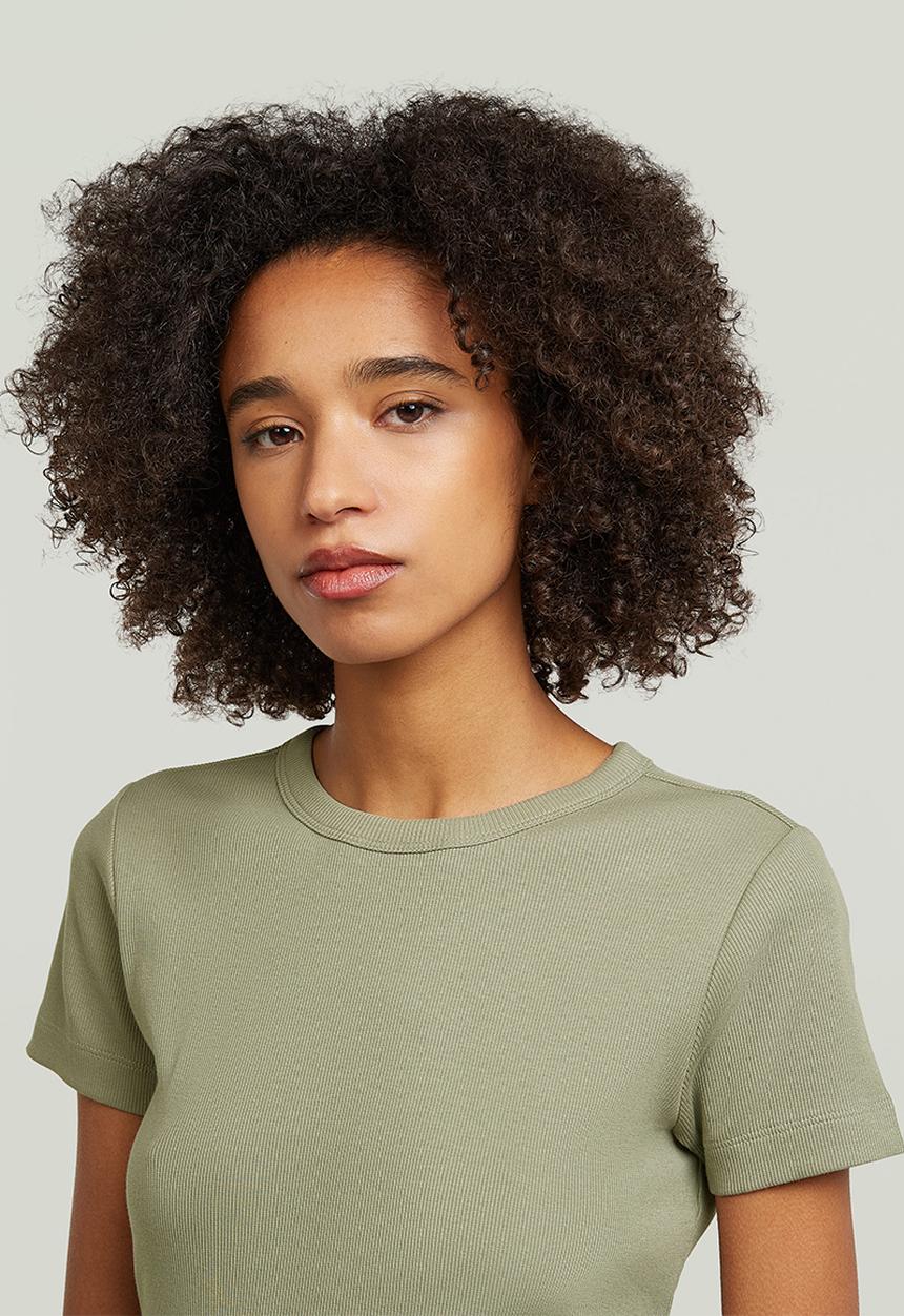 G-STAR - Slim rib t wmn - lt orphus