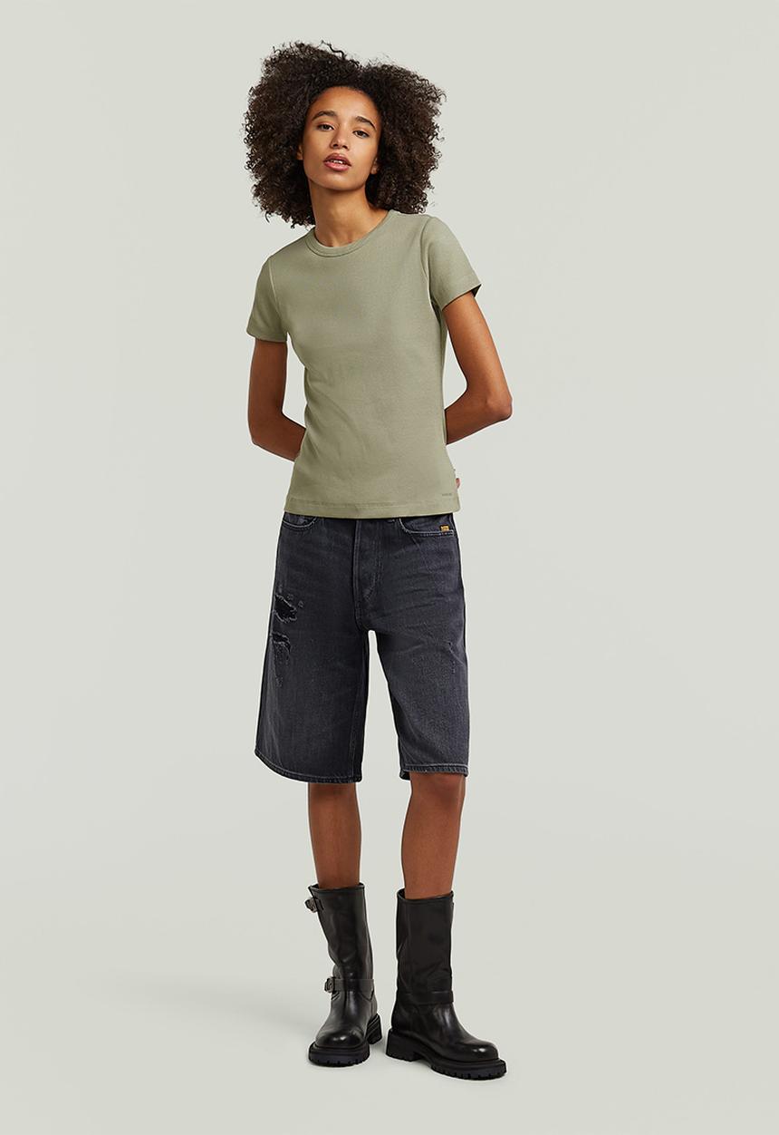 G-STAR - Slim rib t wmn - lt orphus