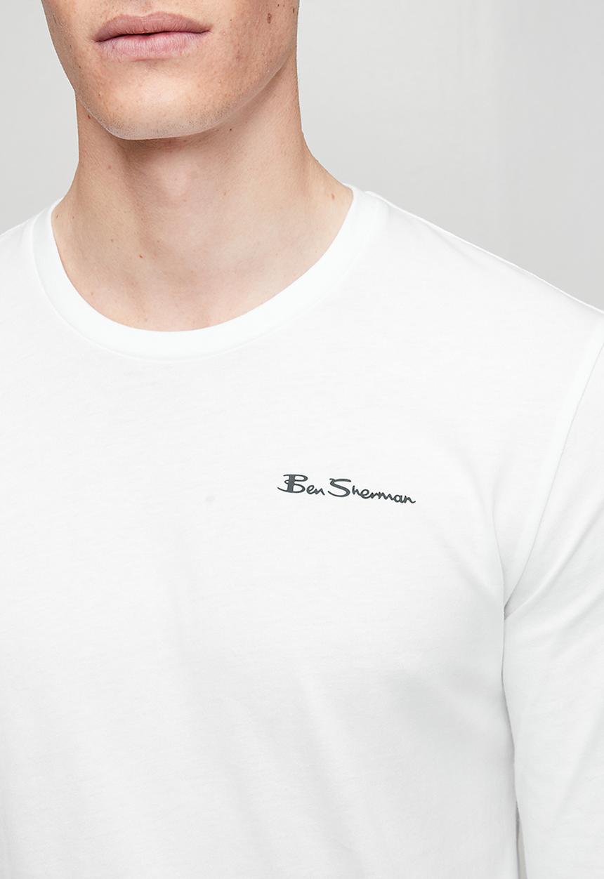 Ben Sherman - Essential Crew Neck Long sleeve T-shirt - White