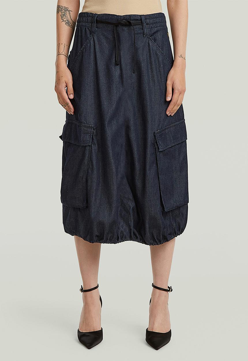 Parachute midi skirt wmn - rinsed