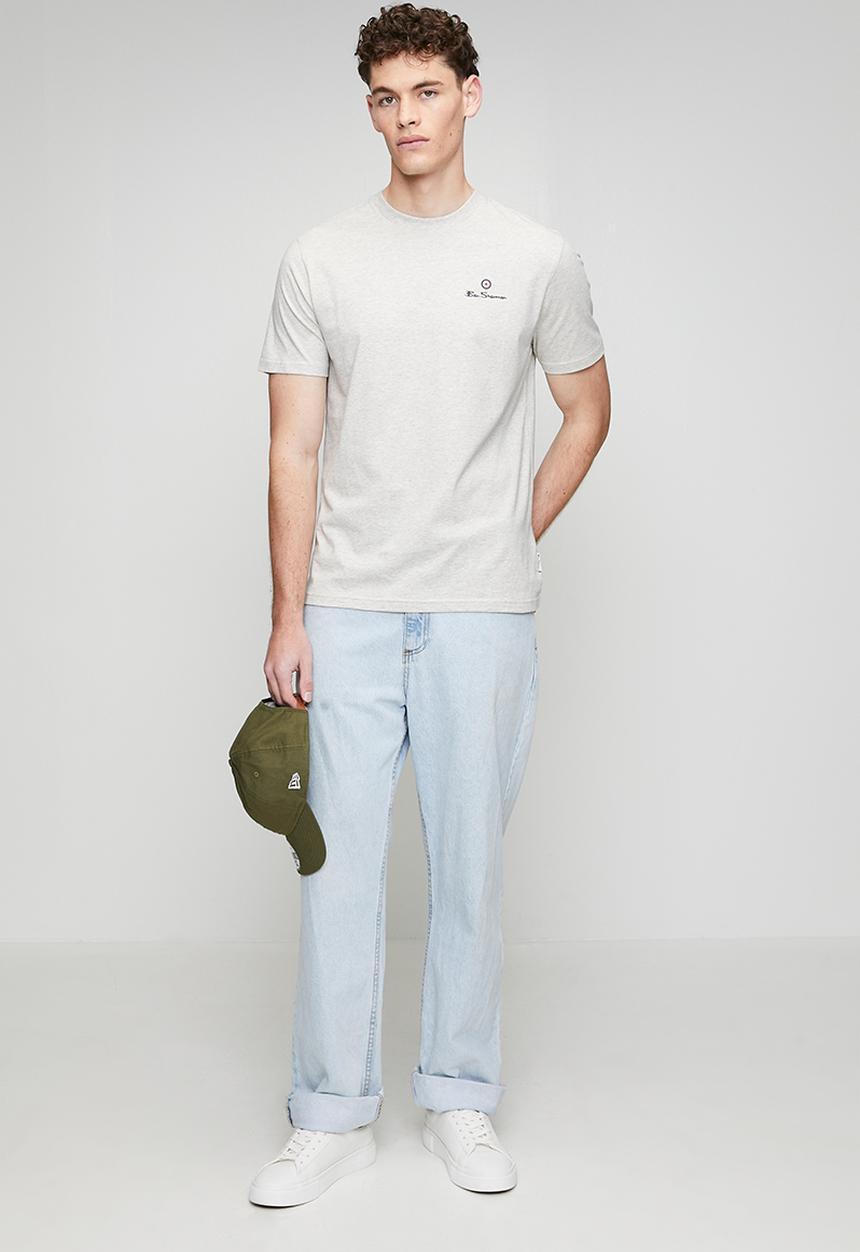 Ben Sherman - Essential Tar Print Crew T-shirt - Lt Spot Melange
