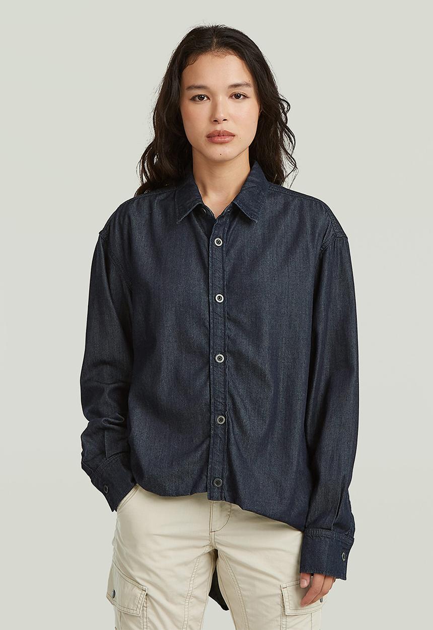 G-STAR - Tucked in relaxed shirt l\s wmn - rinsed