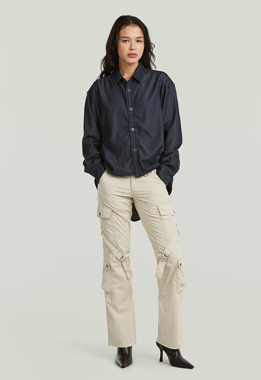 G-STAR - Tucked in relaxed shirt l\s wmn - rinsed