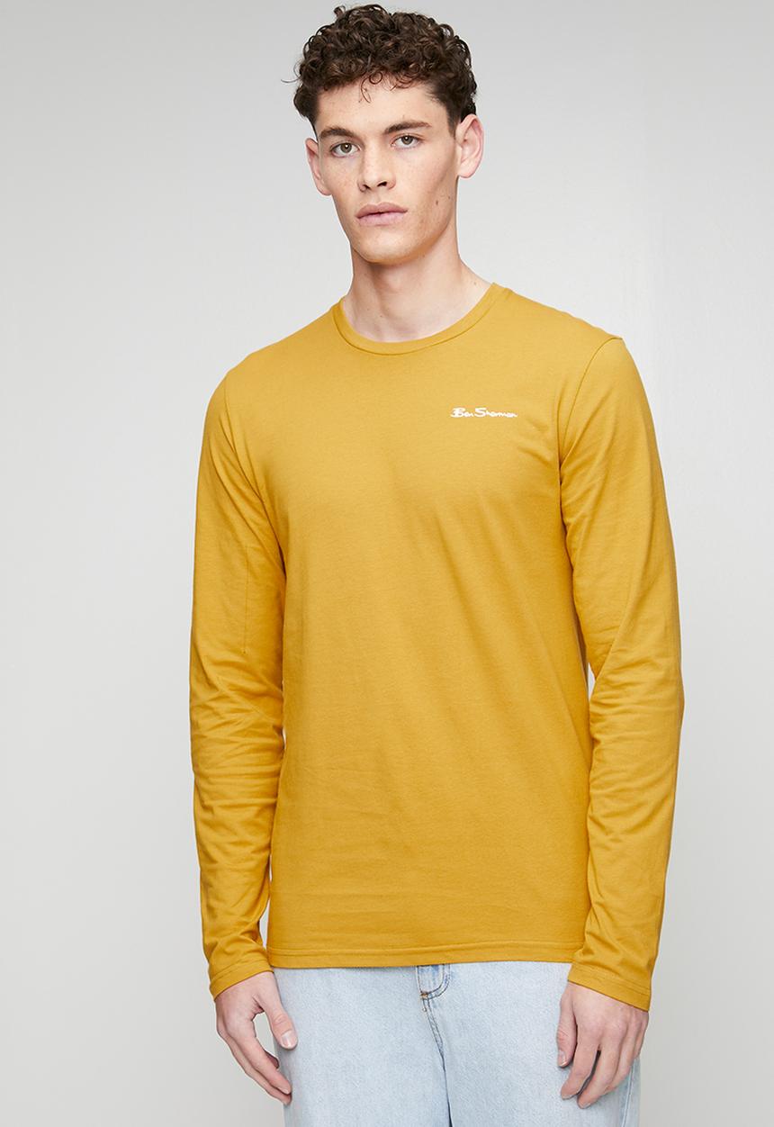 Ben Sherman - Essential Crew Neck Long Sleeve T-shirt - Dijon