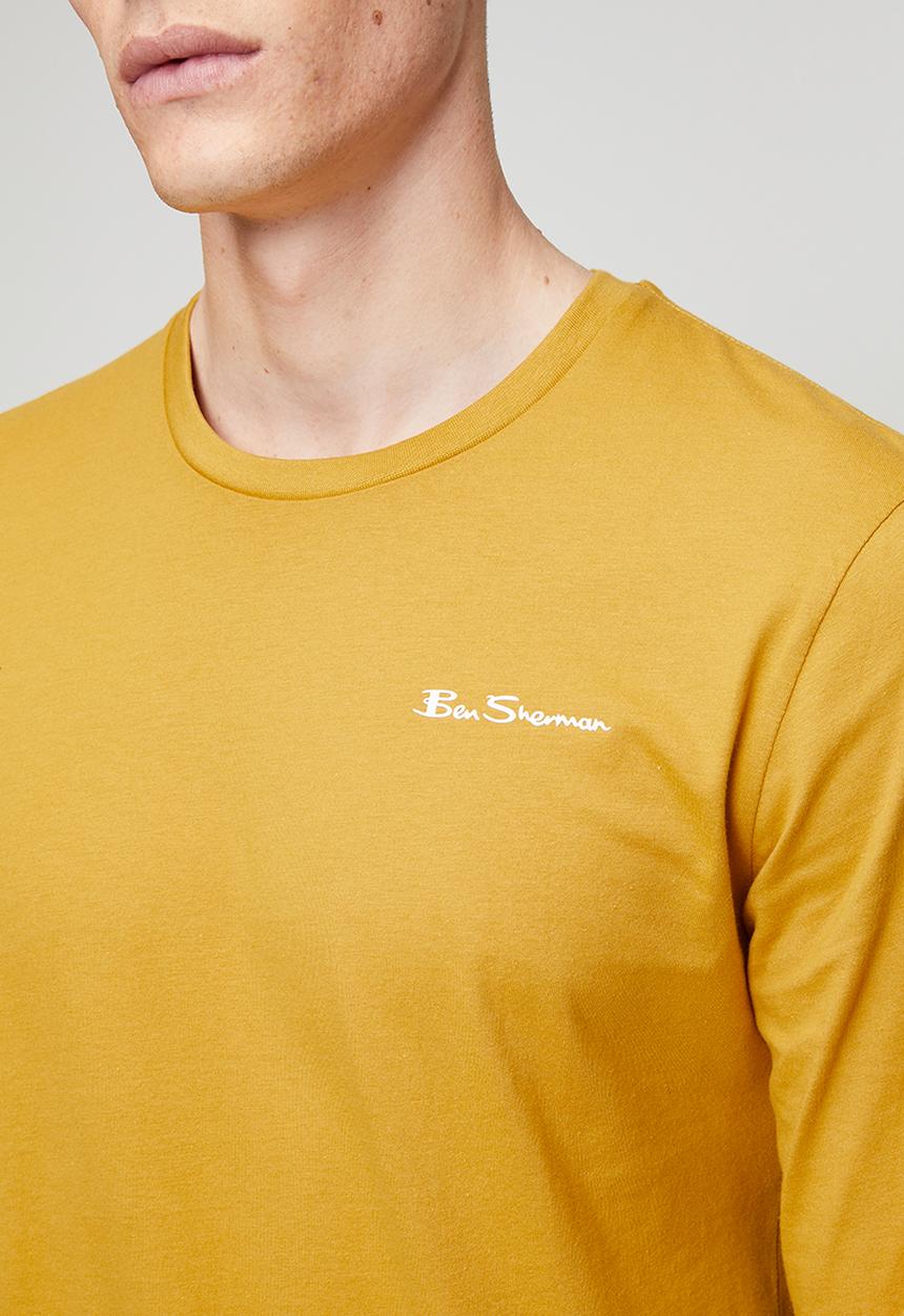 Ben Sherman - Essential Crew Neck Long Sleeve T-shirt - Dijon