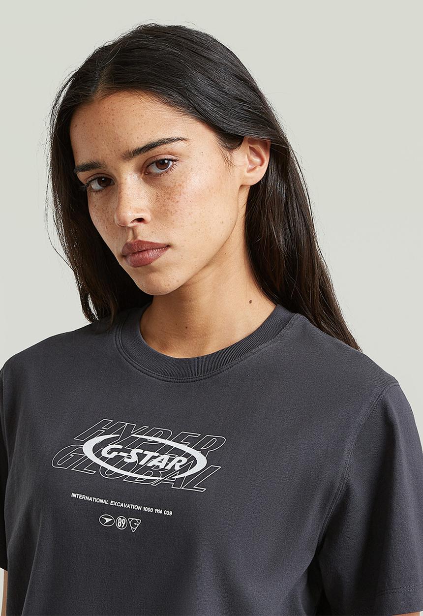 G-STAR - Sprayed hyper gr r t wmn - petrol/dk black spray