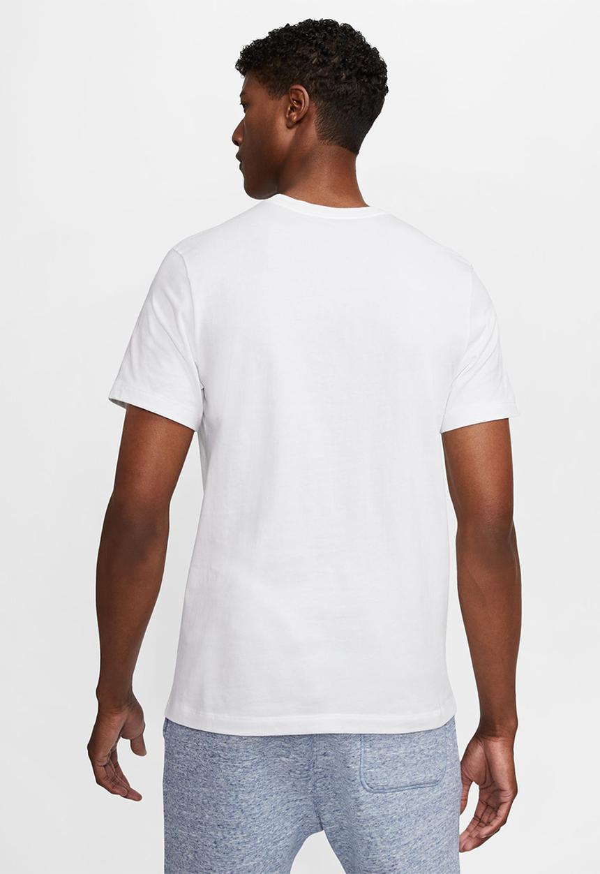 Nike - Nike sportswear club short sleeve tee - white/black/university red