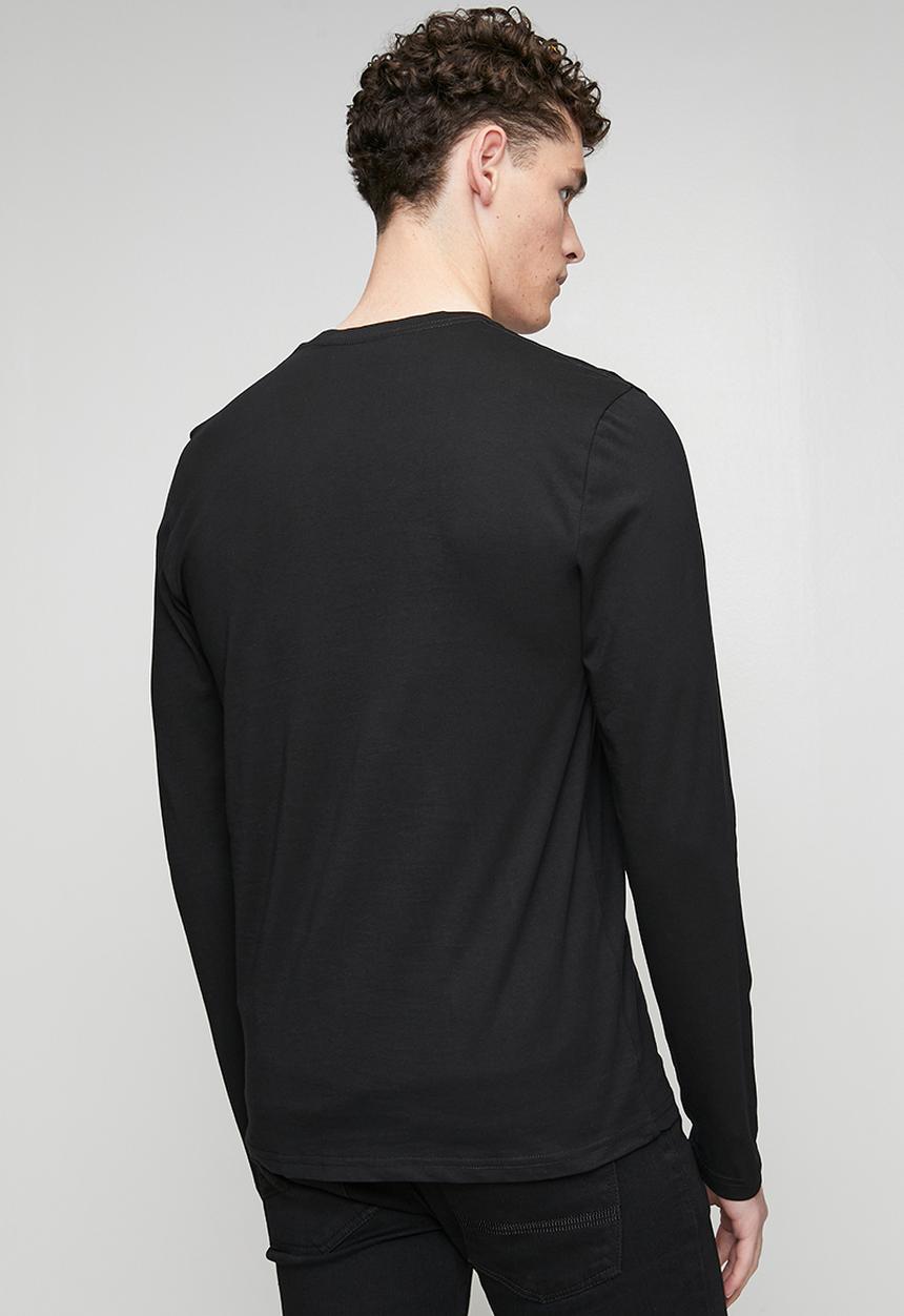 Ben Sherman - Essential Crew Neck Long Sleeve T-shirt - Black