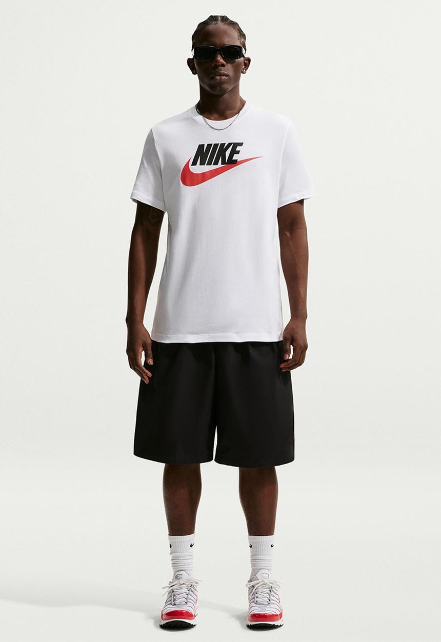 Nike - NSW Icon Futura T-shirt - White/Black/University Red