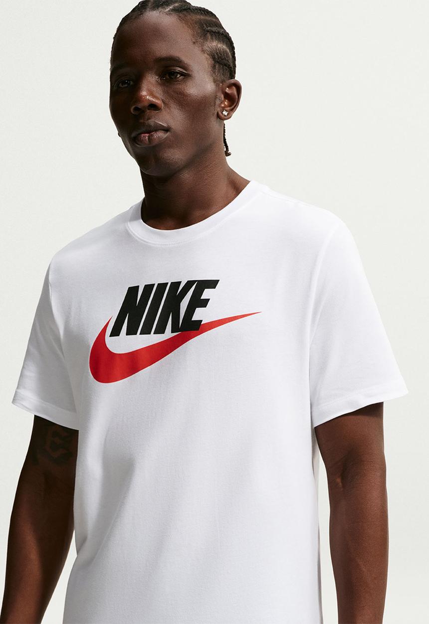 Nike - NSW Icon Futura T-shirt - White/Black/University Red