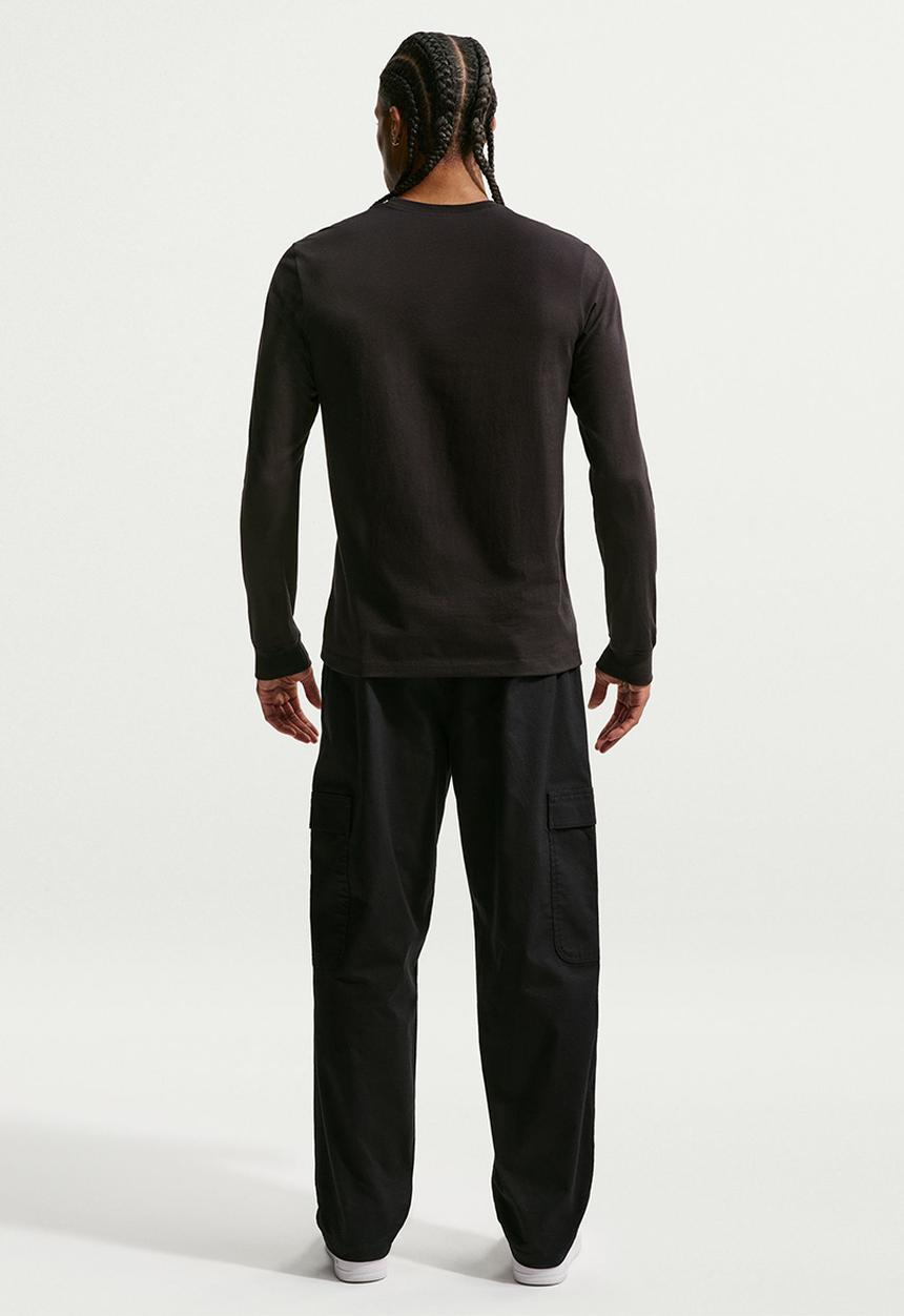 Nike - Nsw Club Long Sleeve T-shirt - Black/White