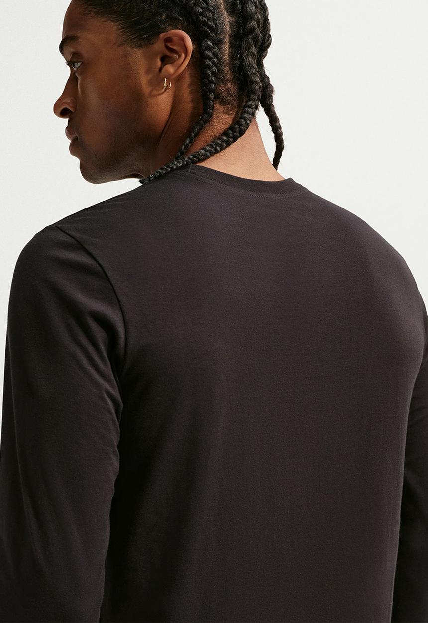 Nike - Nsw Club Long Sleeve T-shirt - Black/White