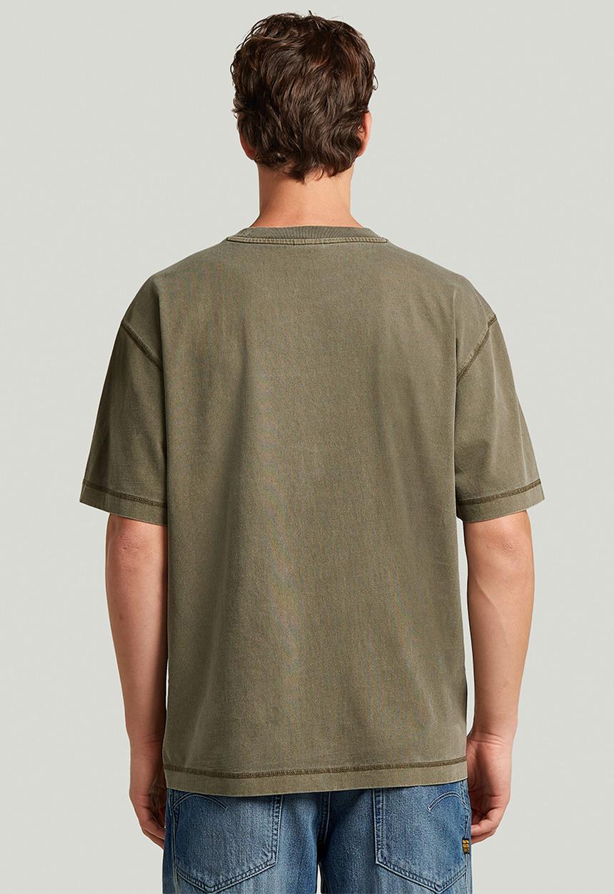 G-STAR - Unit Washed Relaxed R T Short Sleeve - Dark Khaki 