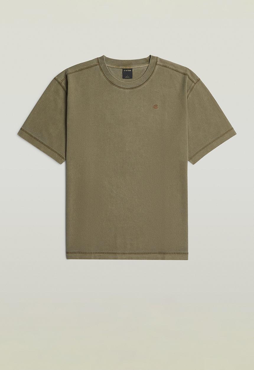 G-STAR - Unit Washed Relaxed R T Short Sleeve - Dark Khaki 